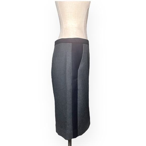 J CREW 100% Wool No.2 Pencil Skirt Knee Length Colorblock Career Creative Office - Picture 5 of 11